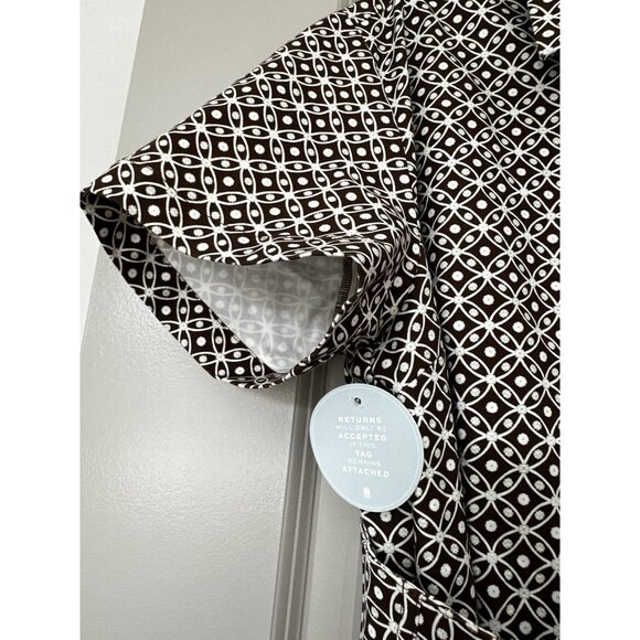 Hill House NWT The Carolina Shirt Dress Chocolate Circular Lattuce XL Midi - Picture 5 of 10